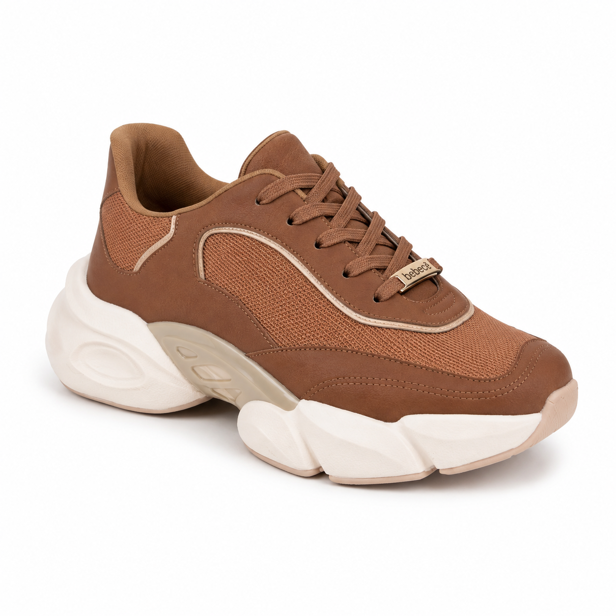 Tênis Casual Feminino em Couro Jogging