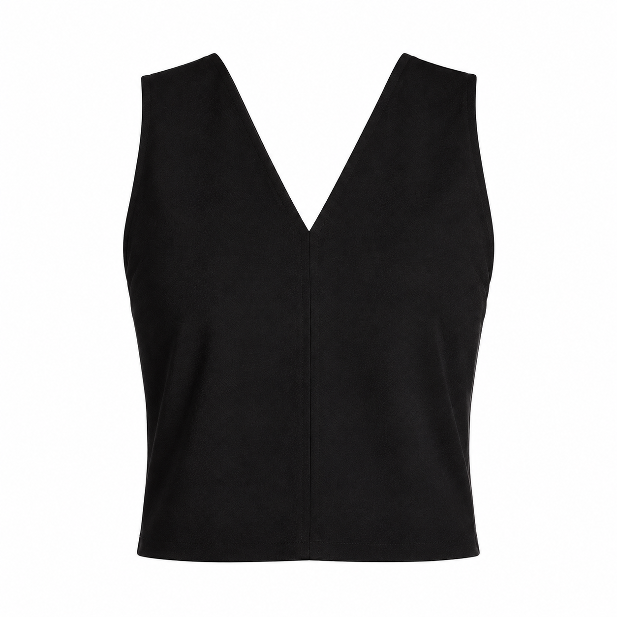 Top Decote V Liso com Recorte