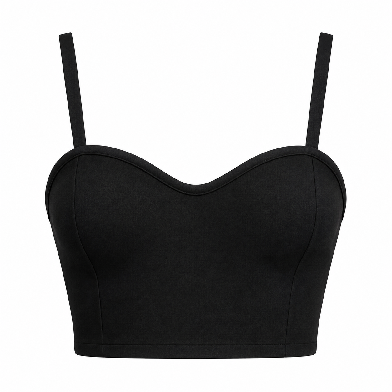 Top Feminino Ajustado Liso com Recortes