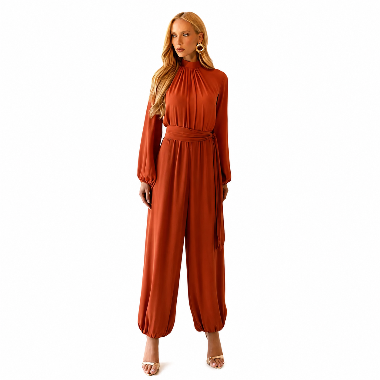 Macac&atilde;o Feminino em Chiffon com Cal&ccedil;a Aladim