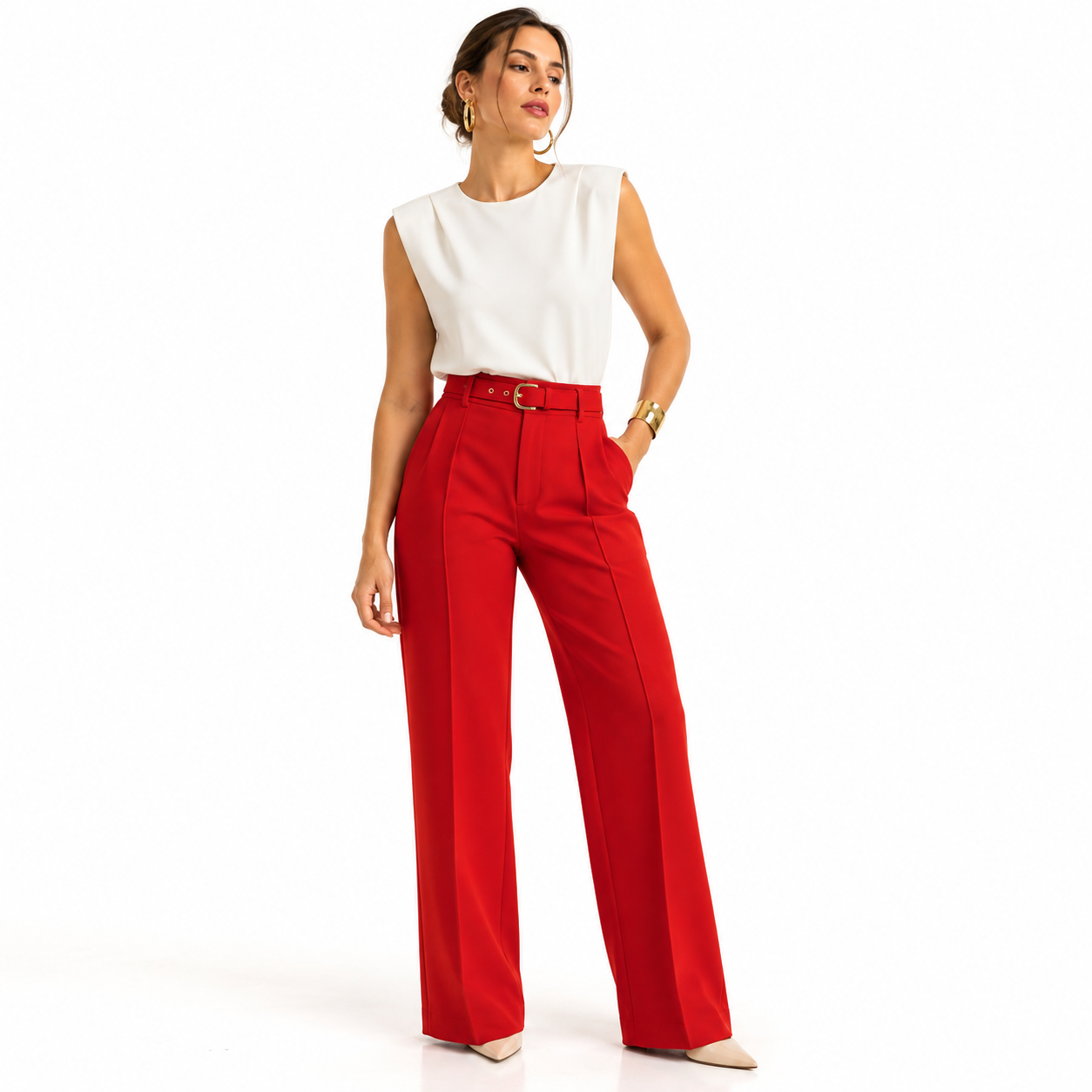 Calça Feminina de Alfaiataria com Cinto