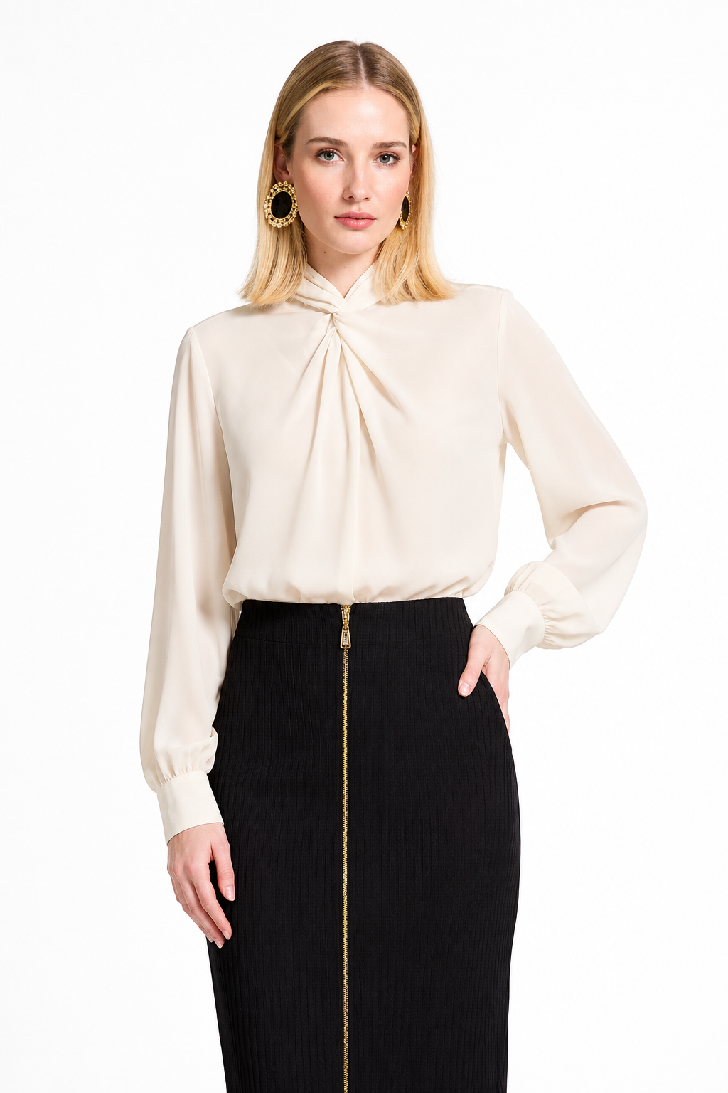 Blusa Feminina Reta Lisa com Torção