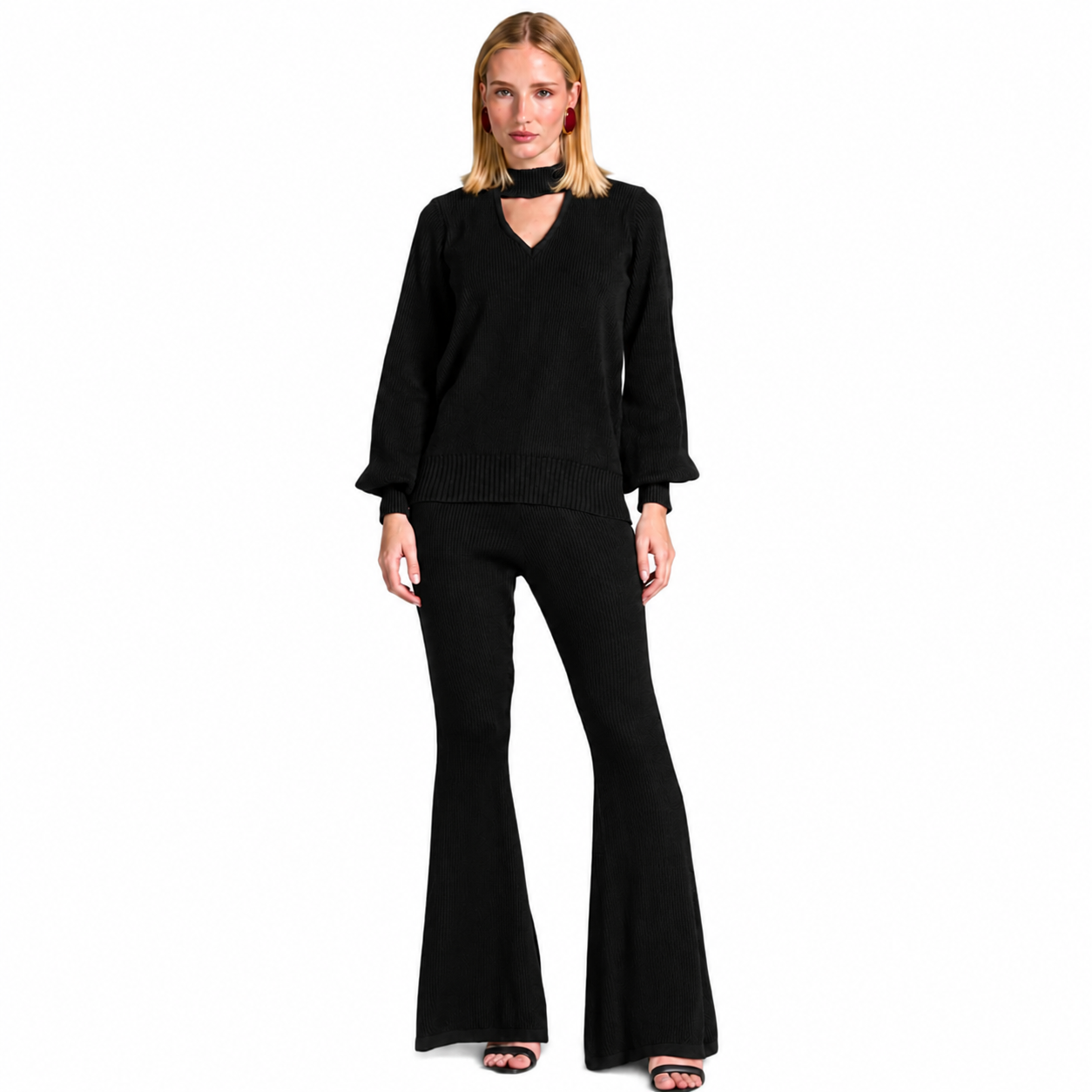 Blusa Feminina Acetinada de Mangas Longas