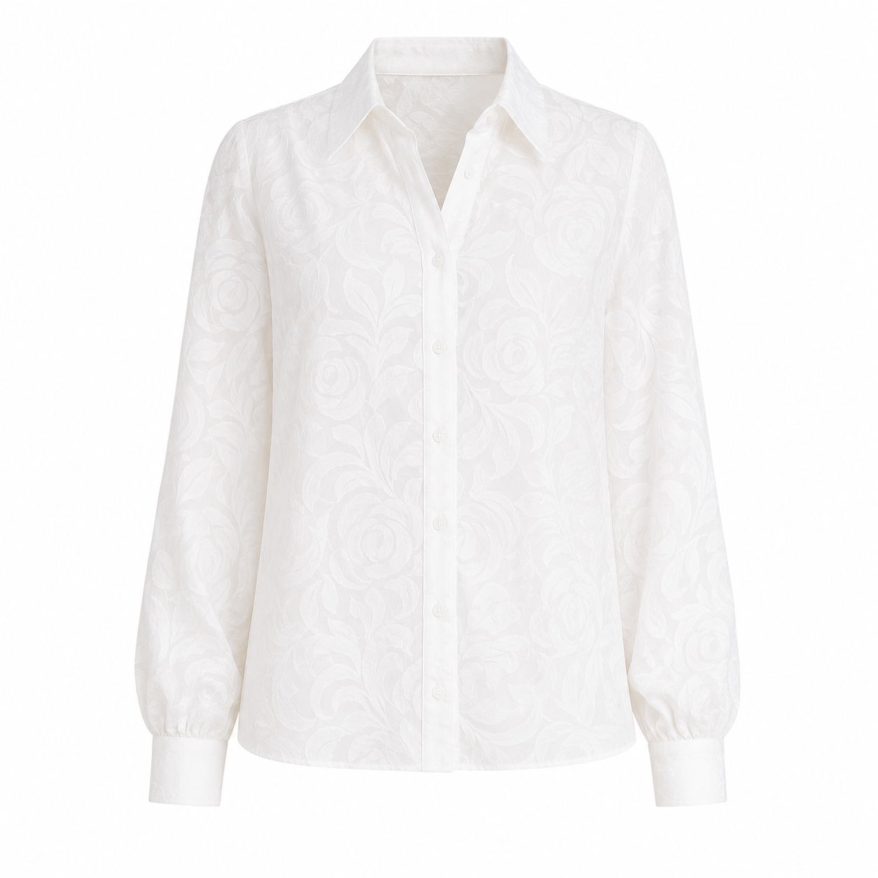 Camisa Feminina em Algodão Bordado com Barrado