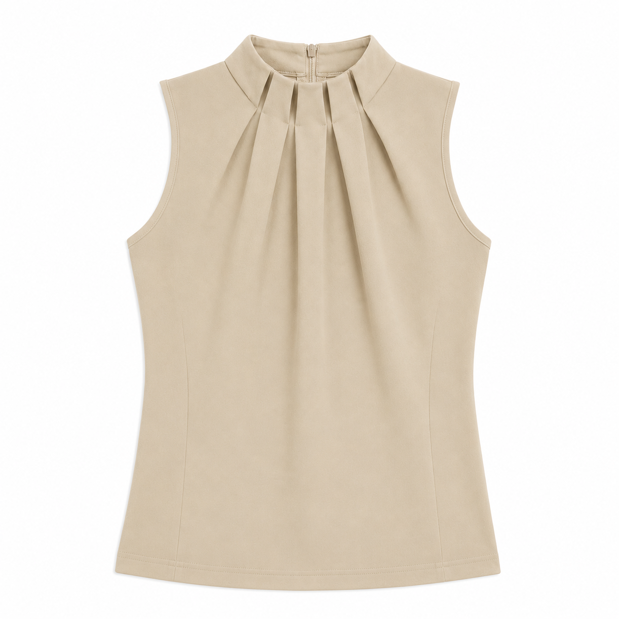 Blusa Feminina Estruturada Lisa com Pregas