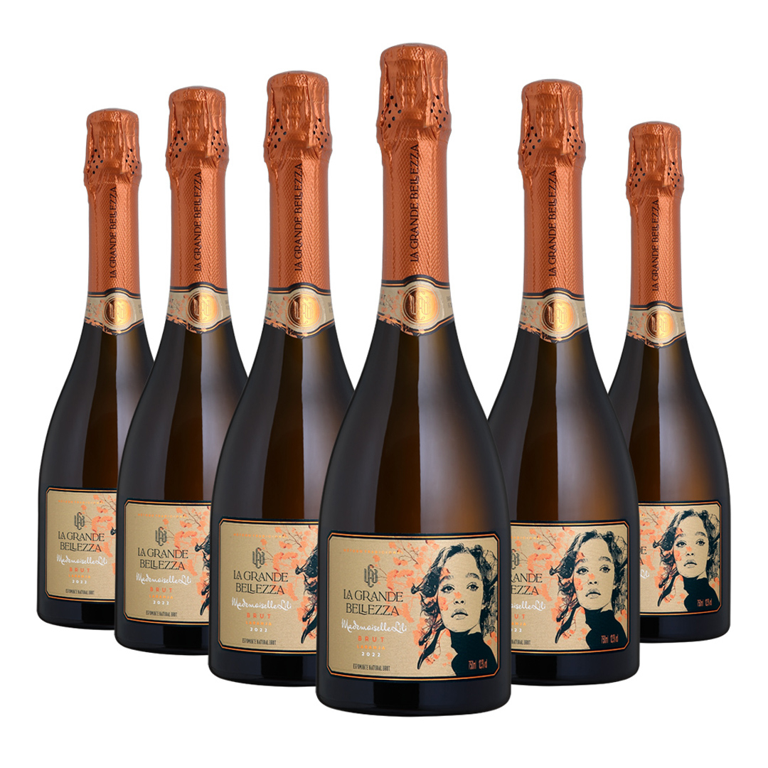 Espumante Brut Laranja Mademoiselle Lili | Winebox - 6 un