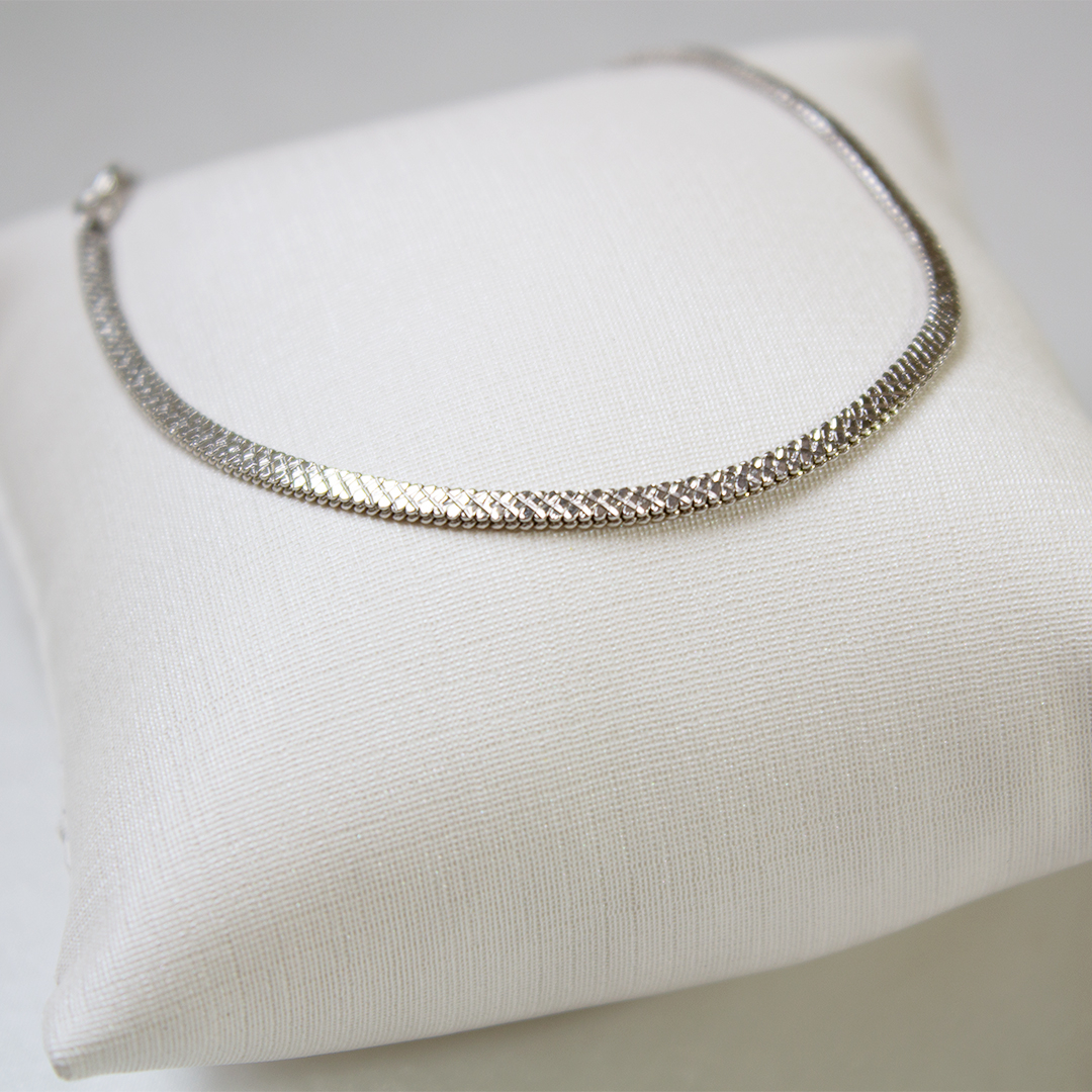 Renens - Pulseira banhada a ródio branco