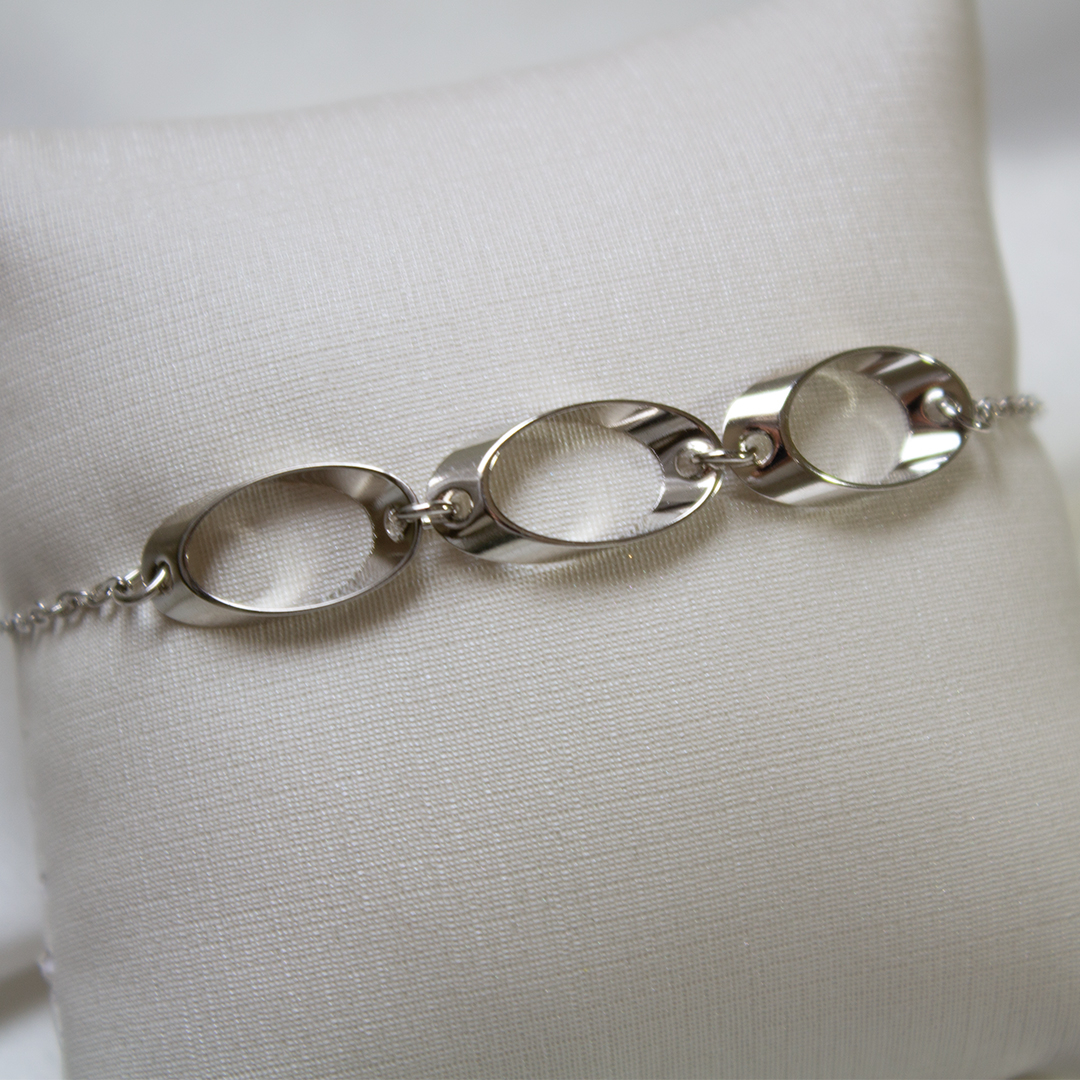 Appenzell - Pulseira banhada a ródio branco