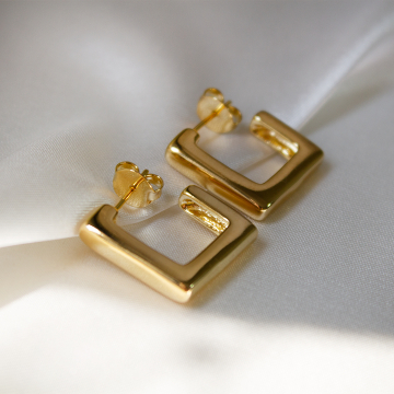 Nyon - Brinco banhado a ouro 18k