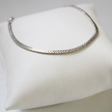 Renens - Pulseira banhada a ródio branco