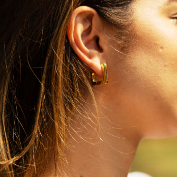 Nyon - Brinco banhado a ouro 18k