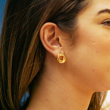 Bienna - Brinco banhado a ouro 18k