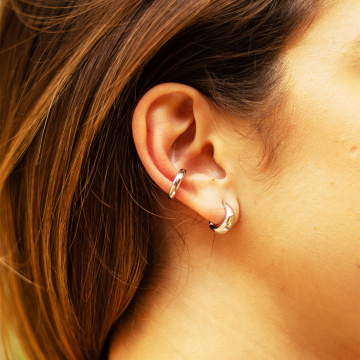 Tune - Piercing Fake banhado a ródio branco