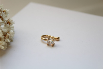 Wels - Piercing Fake Zirconia - banhado a ouro 18k