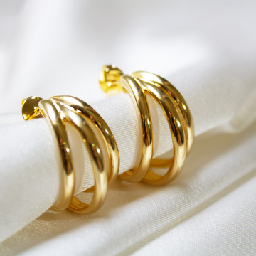 Lugano - Brinco banhado a ouro 18k