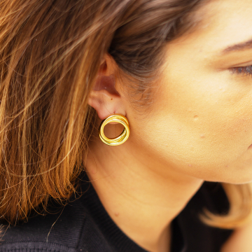 Bienna - Brinco banhado a ouro 18k