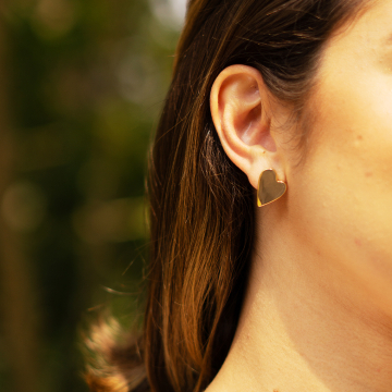 Orbe - Brinco banhado a ouro 18k