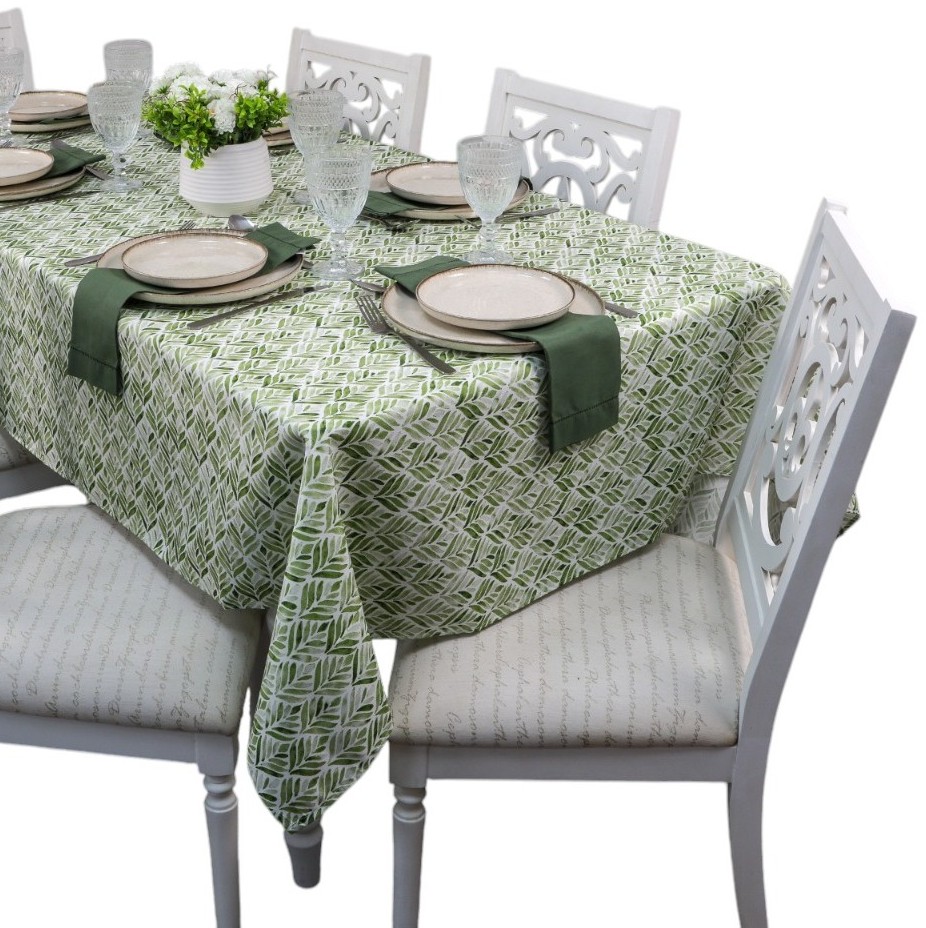 TOALHA DE MESA 8 LUGARES 1,50m x 2,50m ANTIQUE - LEAVES 