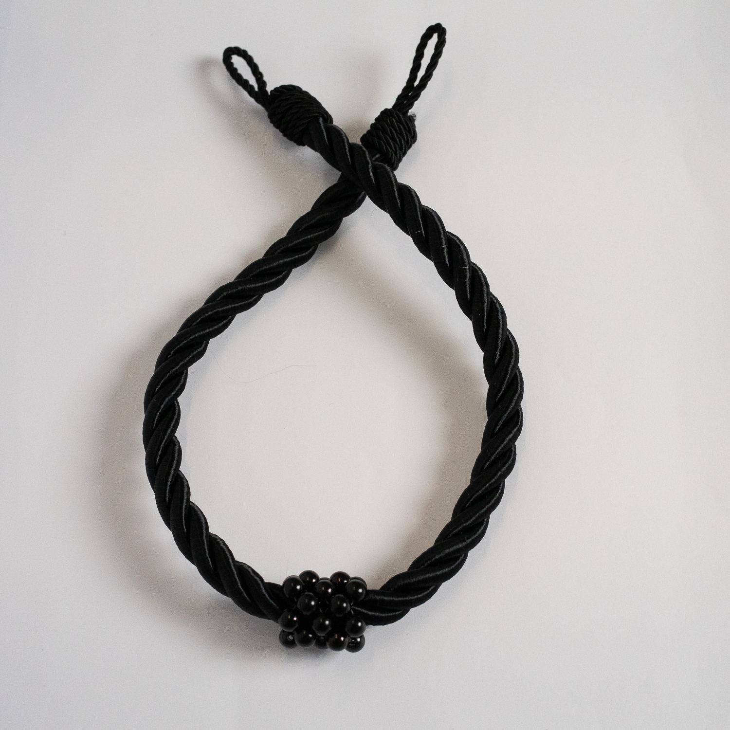 BRAÇADEIRA PARA CORTINA CORDÃO H PRETA