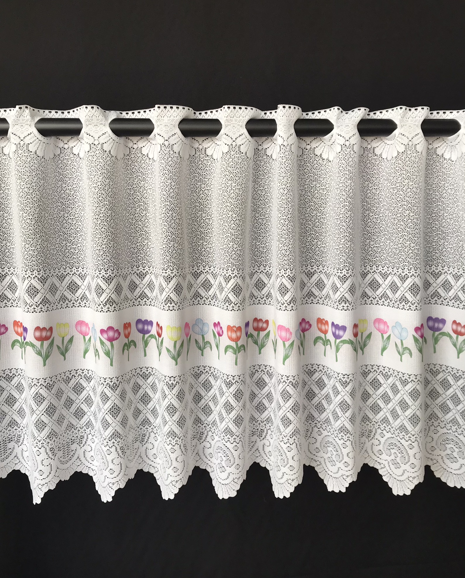 RENDA BRANCA FLORES 50CM