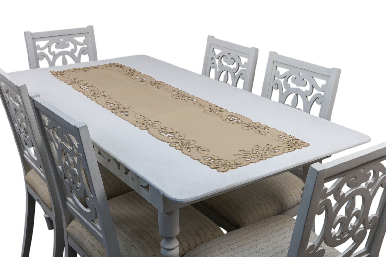 TRILHO DE MESA 40cm x 1,80m RECHILIE - BEIGE 