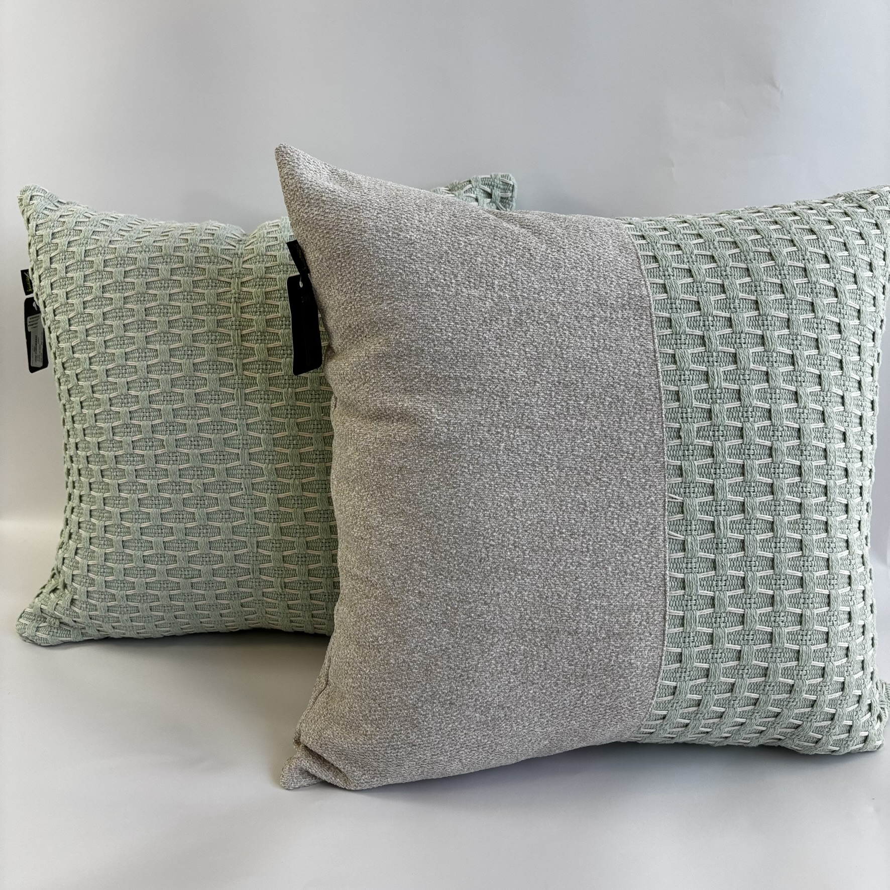 CAPA PARA ALMOFADA 50 X 50 CM TRAMADO GRANDE VERDE CLARO 