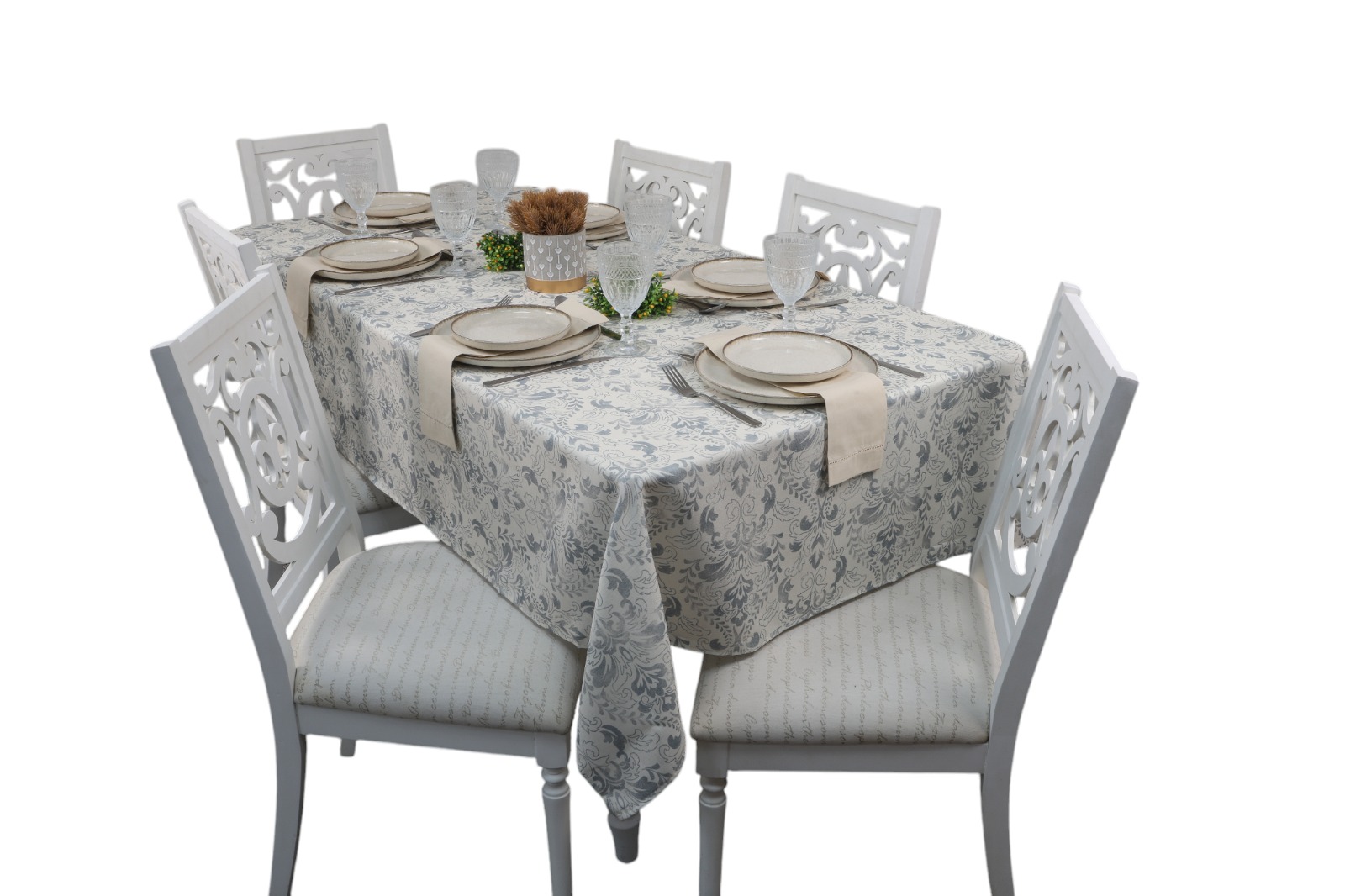 TOALHA DE MESA 6 LUGARES 1,50m x 2,10m ANTIQUE - MALDIVAS 