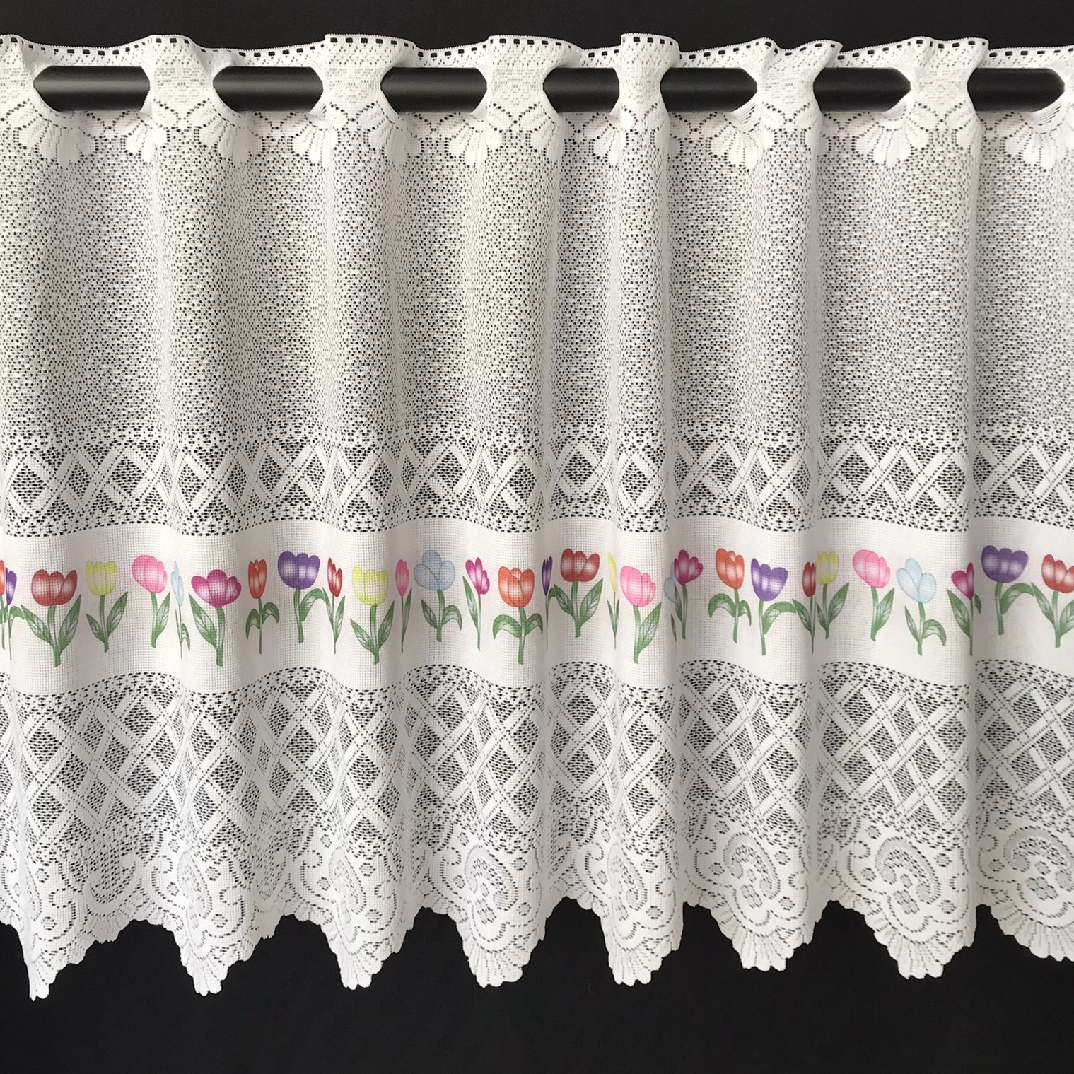 RENDA BRANCA FLORES 50CM