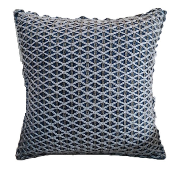 CAPA ALMOF CROCHE PIRAMIDE AZUL 50X50