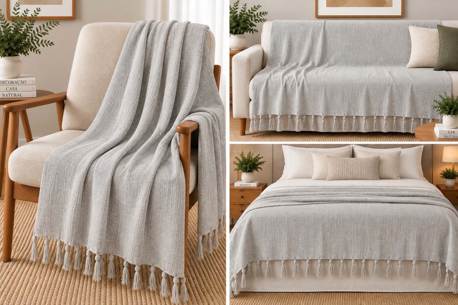 MANTA VENEZA 1,80X2,30 PRATA MESCLA
