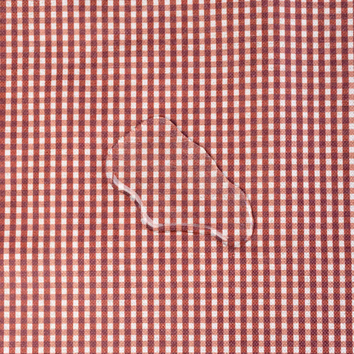 TECIDO PARA ESTOFARIA E DECORAÇÃO LINEN XADREZ PEQUENO TERRACOTA D02  C05