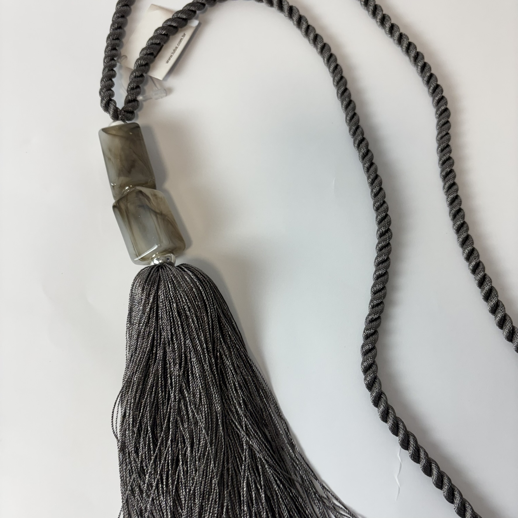 BRAÇADEIRA PARA CORTINA UNIQUE GRAFITE COM PEDRA