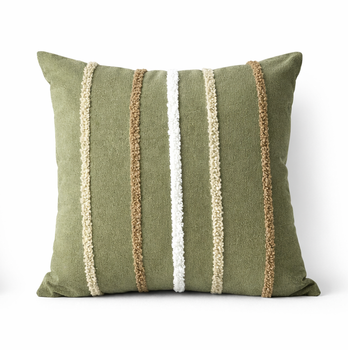 ALMOFADA 55X55 BOUCLE VERDE