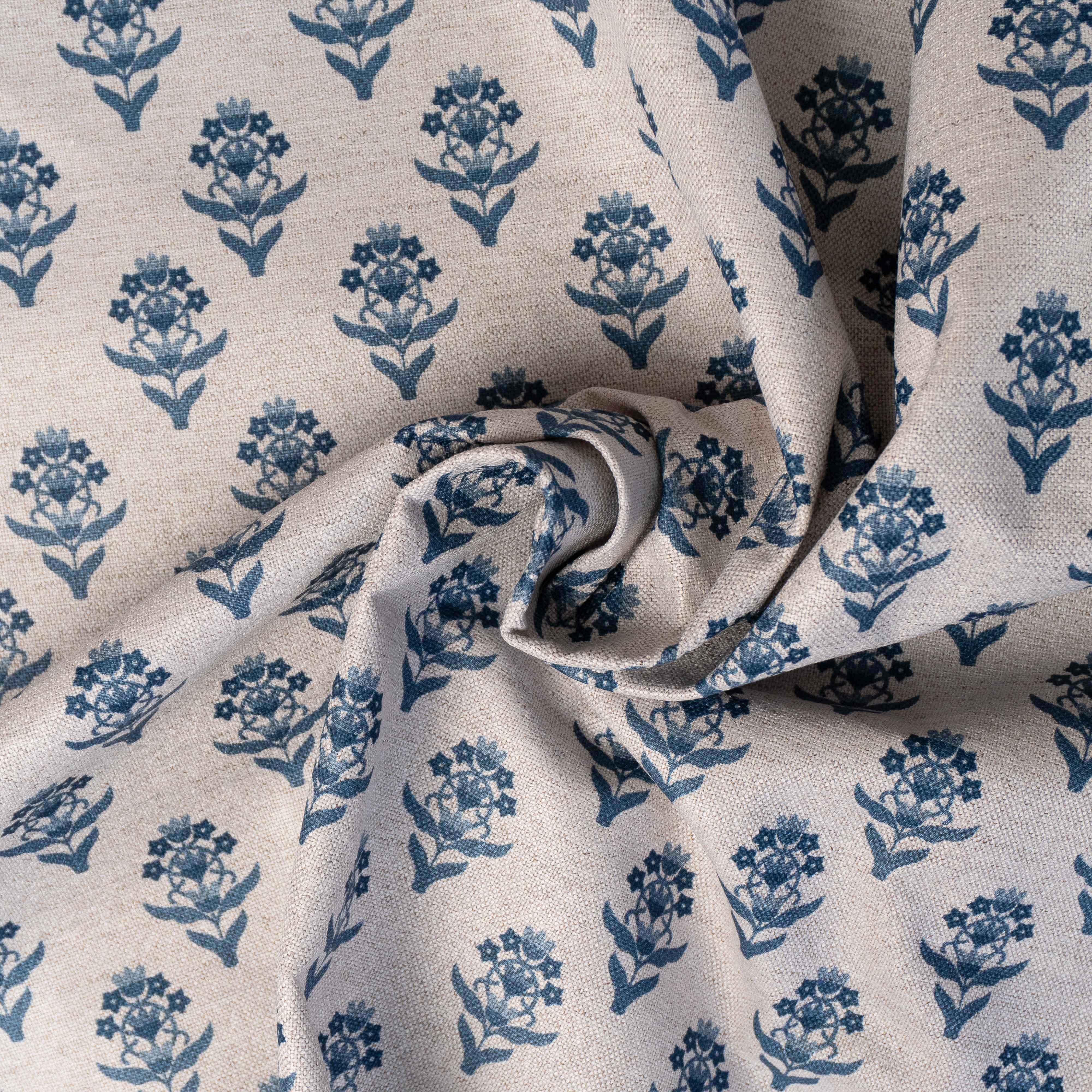 LINEN  ESTAMPA FLOR DE LIS MARINHO D05 C24