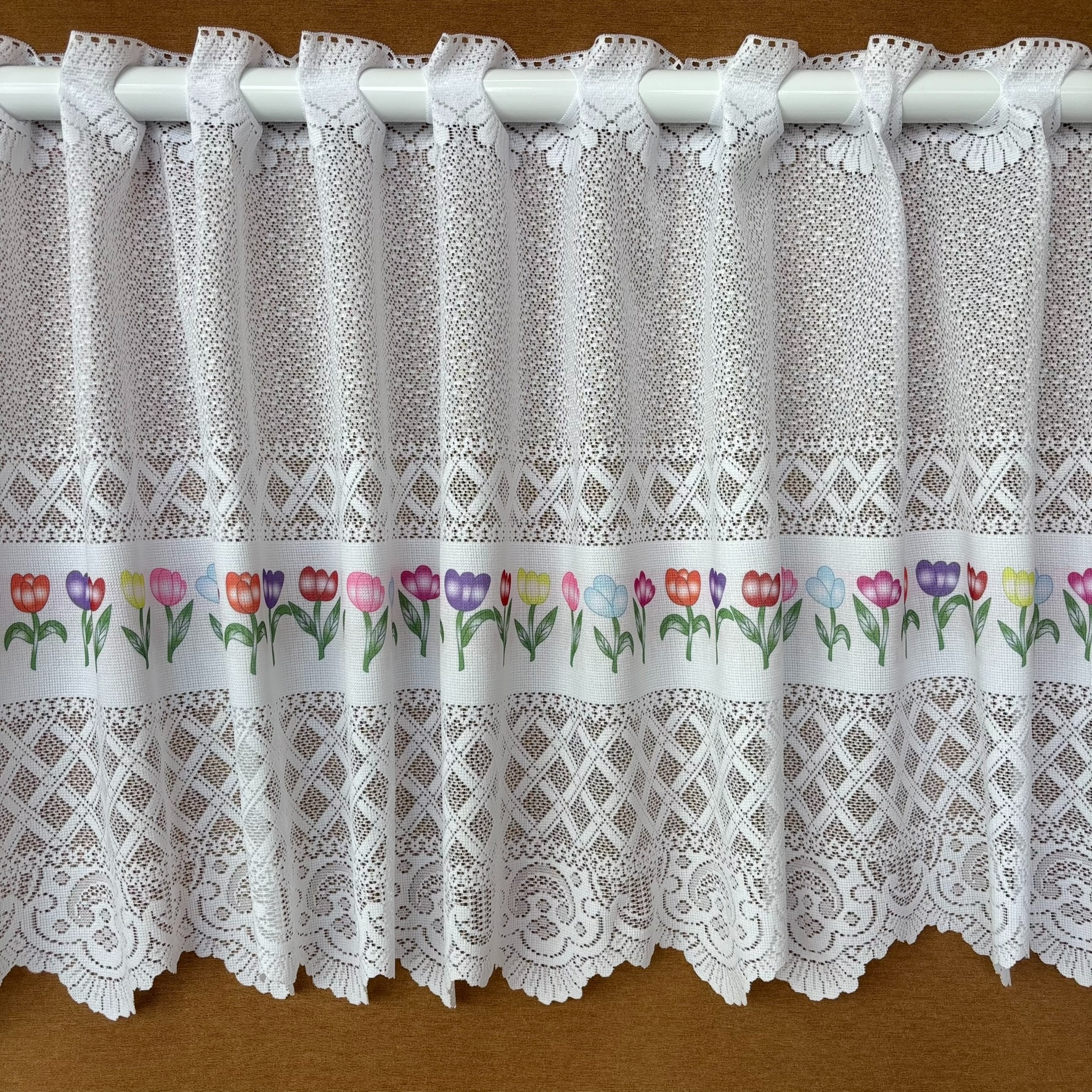 RENDA BRANCA FLORES 50CM