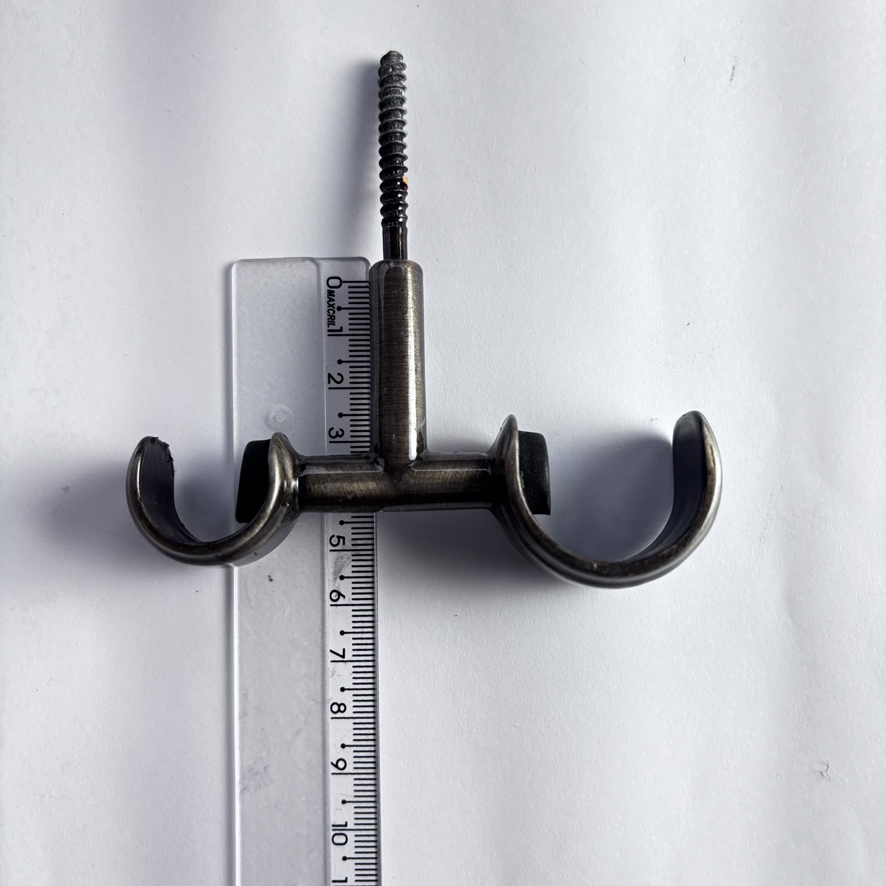SUPORTE DUPLO DE  TETO PARA VARÃO DE CORTINA DUPLO 19 E 28MM - OURO VELHO