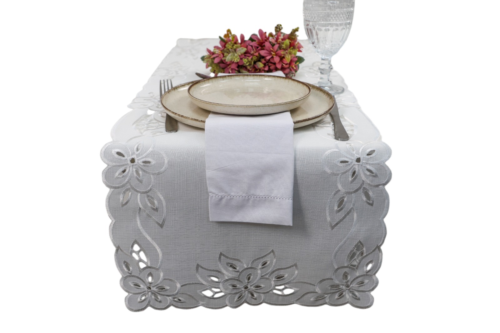 TRILHO DE MESA 40cm x 1,80m RECHILIE - BLANC