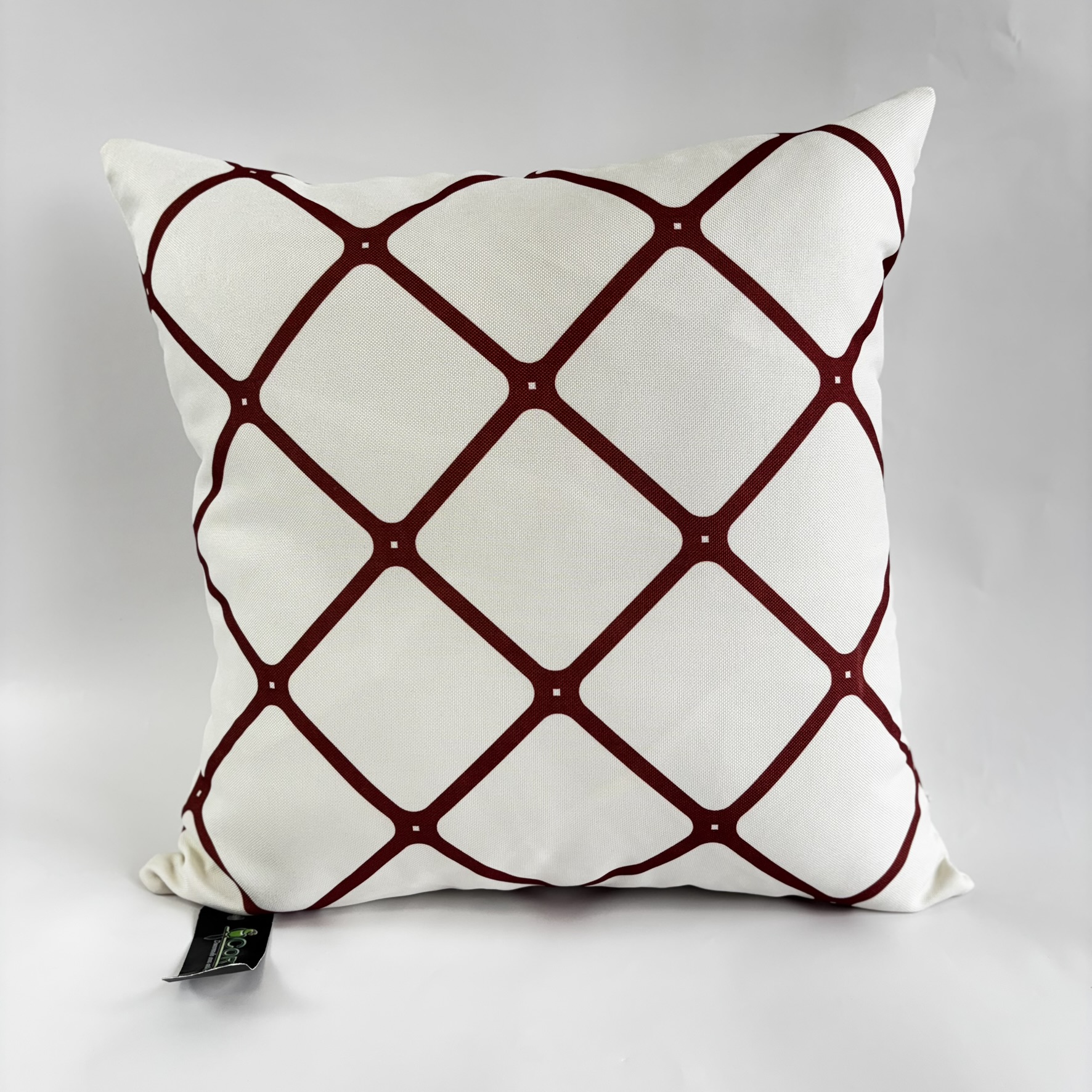 CAPA PARA ALMOFADA  50 X 50 CM ESTAMPADA BORDÔ
