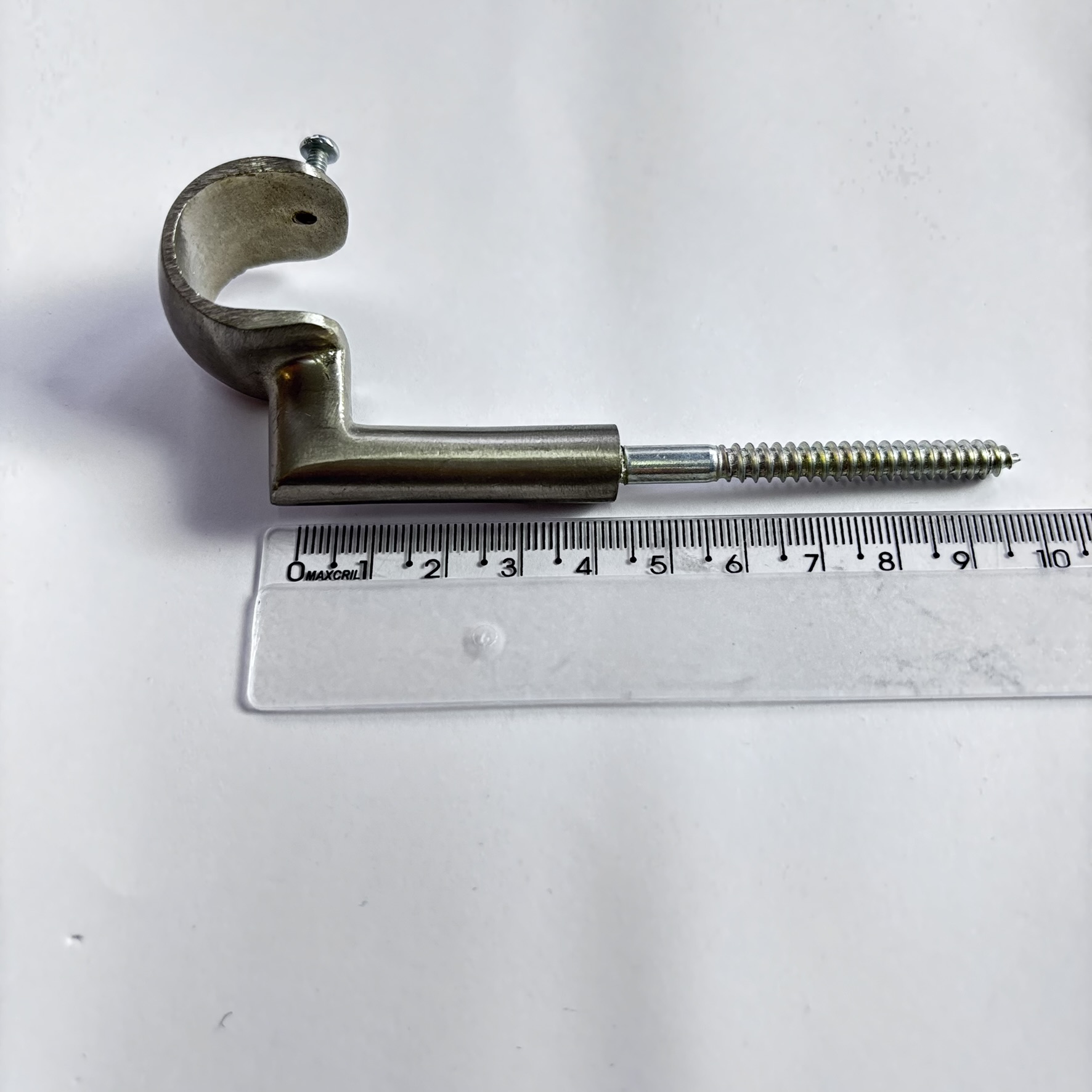 SUPORTE DE TETO PARA VARAO DE  19mm - AÇO ESCOVADO