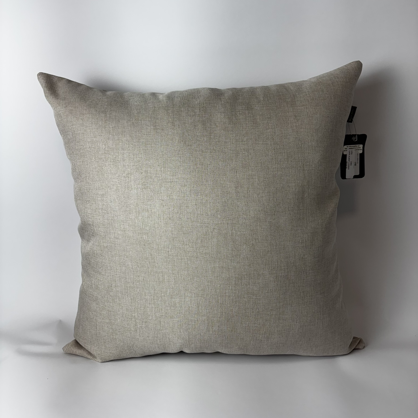 CAPA PARA ALMOFADA 50 X 50 CM  LINHO BEGE CLARO