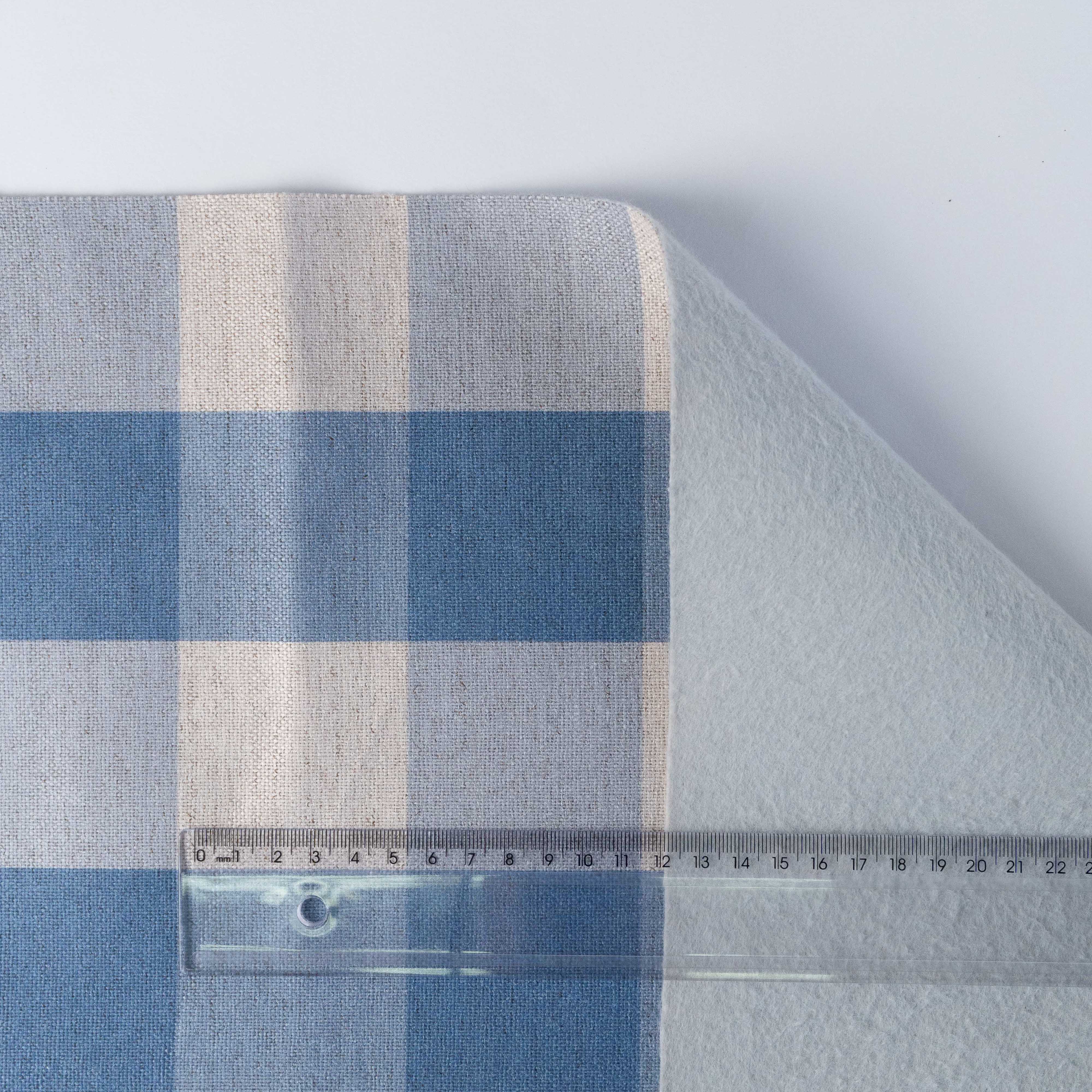 LINEN  XADREZ GRANDE AZUL D04 C22
