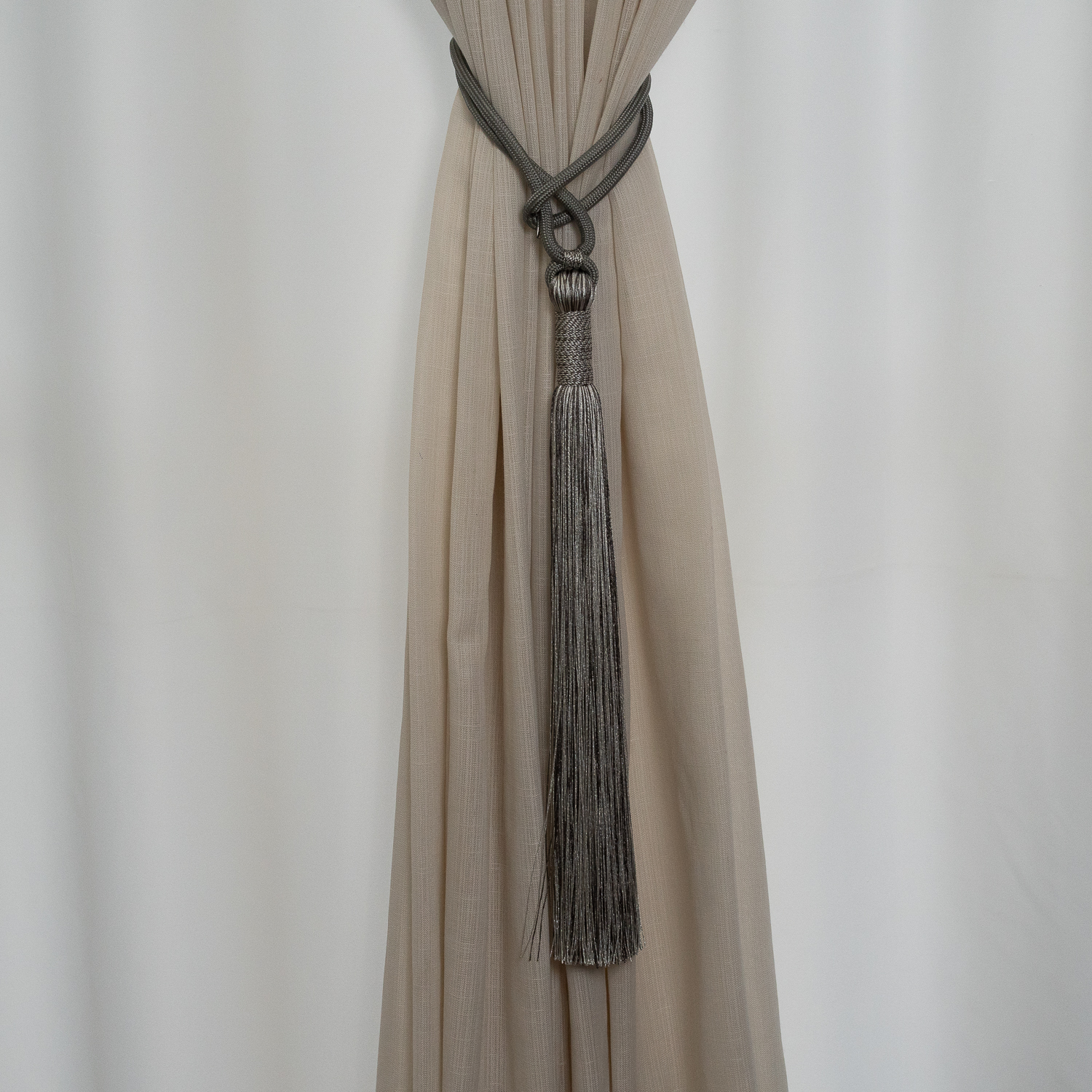 BRAÇADEIRA PARA CORTINA ELEGANCE CINZA MESCLA