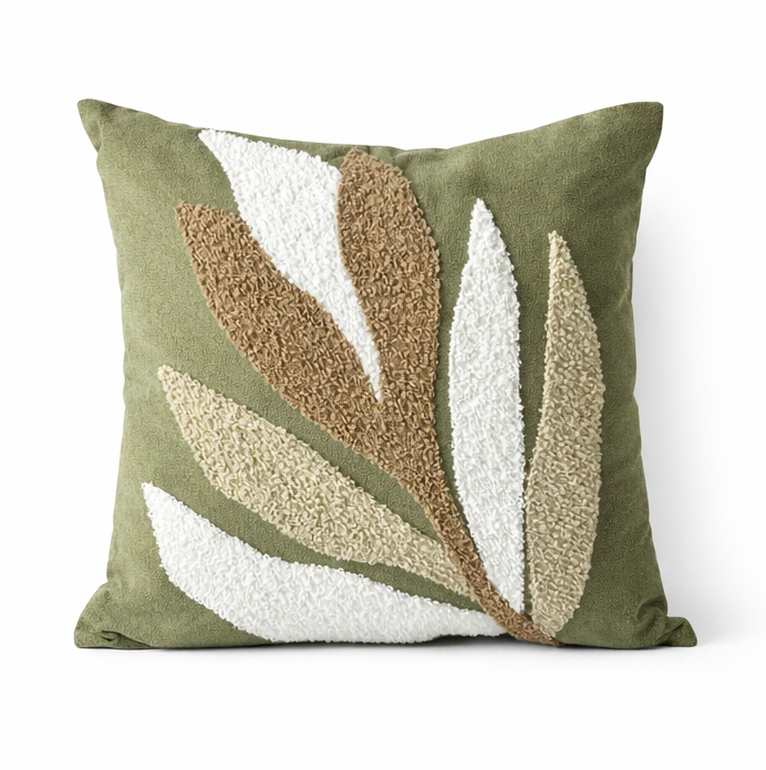 ALMOFADA 55X55 BOUCLE VERDE