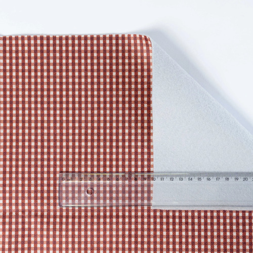 TECIDO PARA ESTOFARIA E DECORAÇÃO LINEN XADREZ PEQUENO TERRACOTA D02  C05
