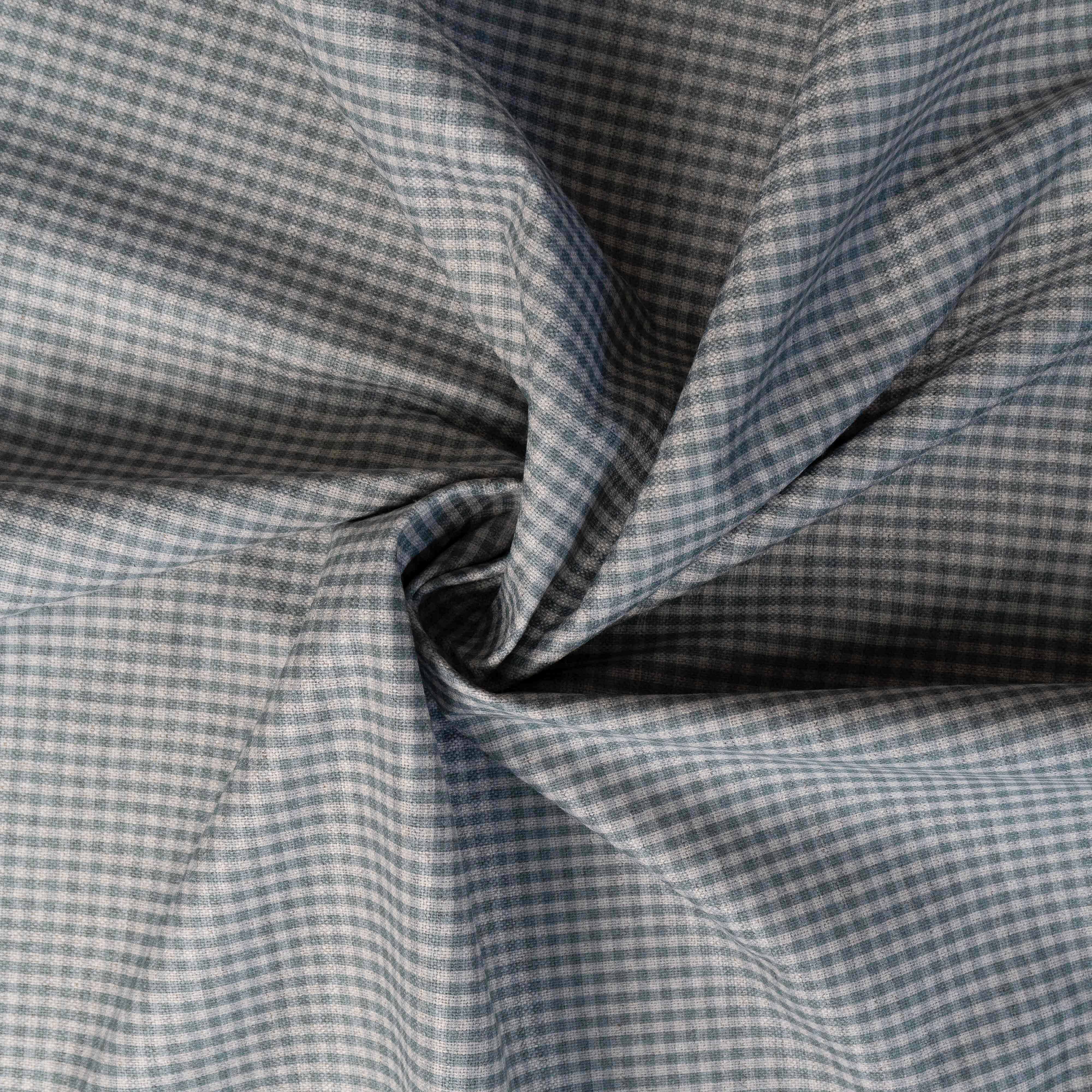 LINEN  XADREZ PEQUENO VERDE ÁGUA D02 C21