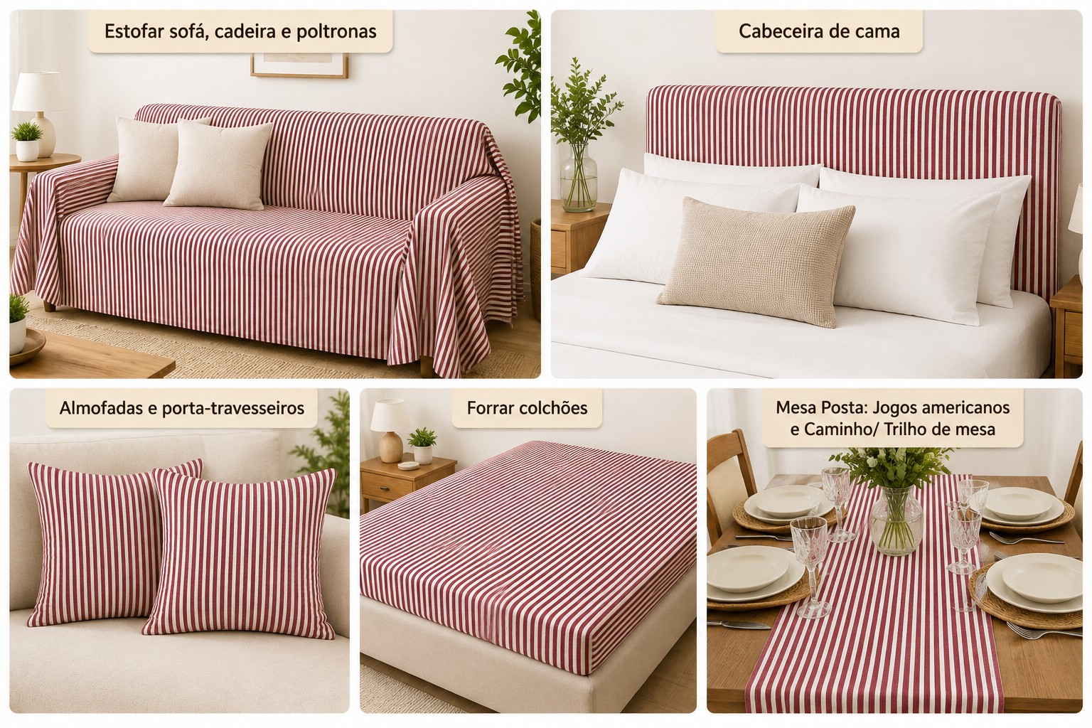LINEN LISTRA FINA TERRACOTA D01 C05