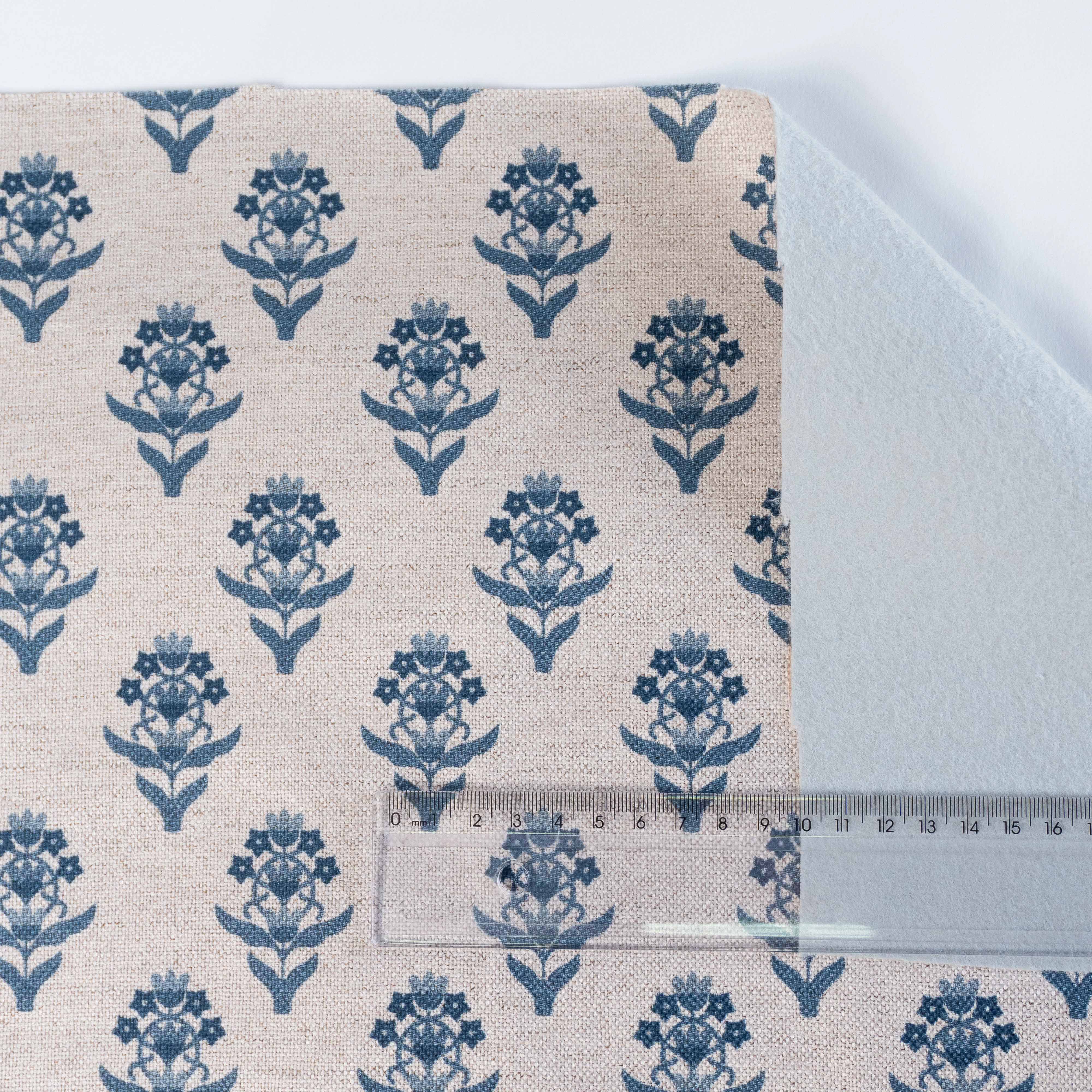 LINEN  ESTAMPA FLOR DE LIS MARINHO D05 C24
