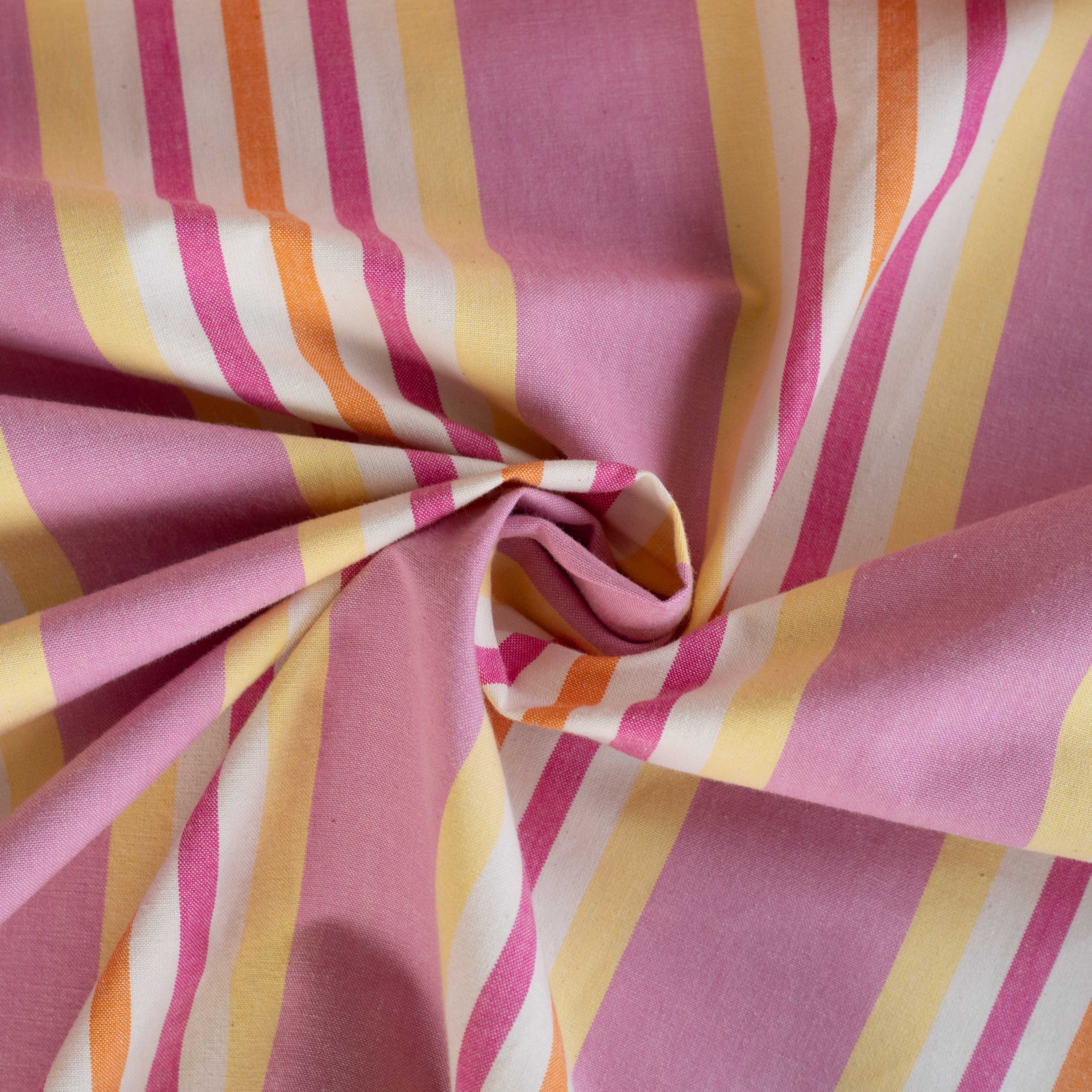 POPELINE LIST ROSA E AMARELO