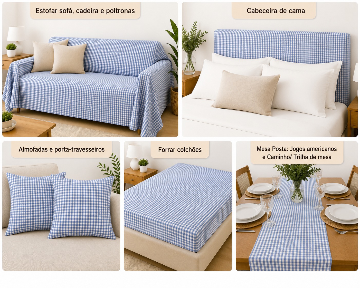 LINEN  XADREZ PEQUENO AZUL D02 C22