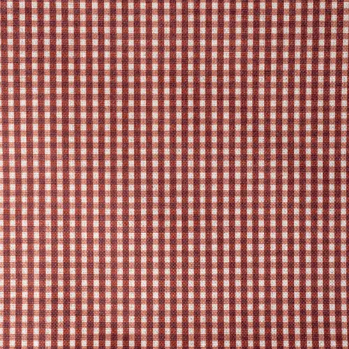 TECIDO PARA ESTOFARIA E DECORAÇÃO LINEN XADREZ PEQUENO TERRACOTA D02  C05